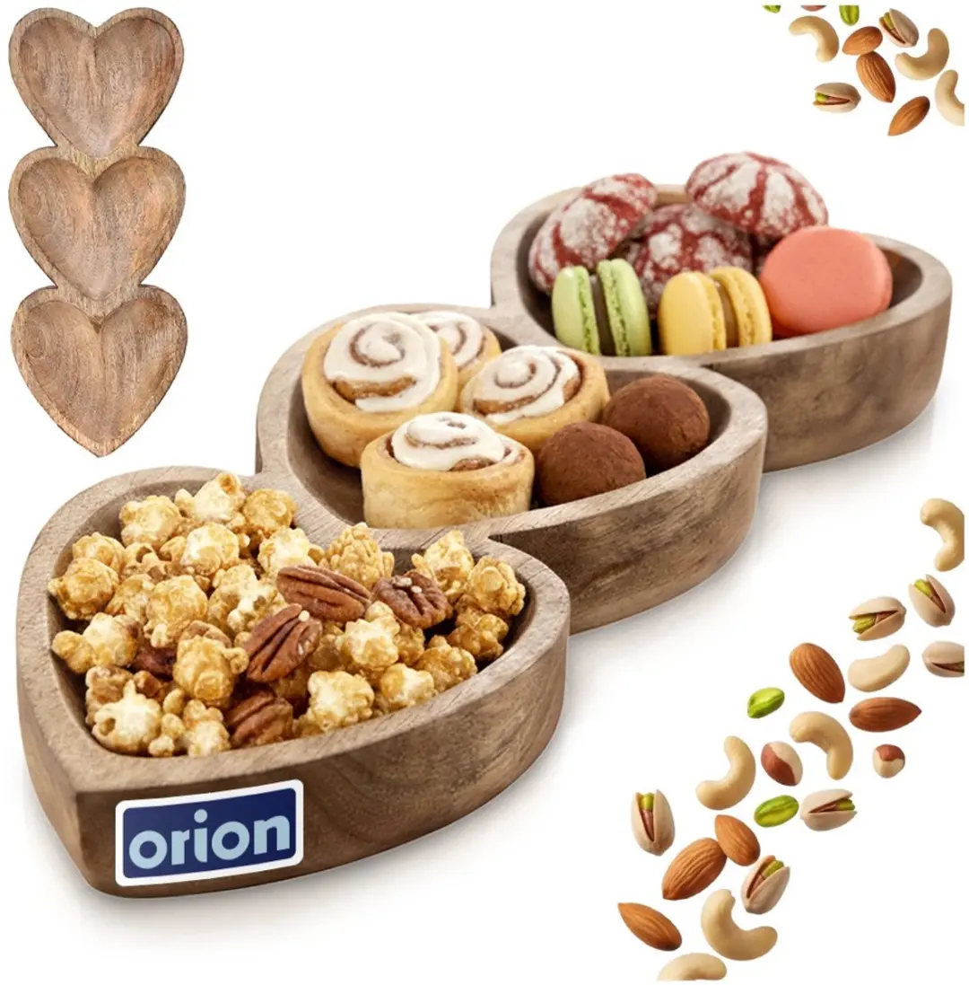 Orion Houten Snackbord Split Hart Mango 40x16cm - afbeelding 6 van 6