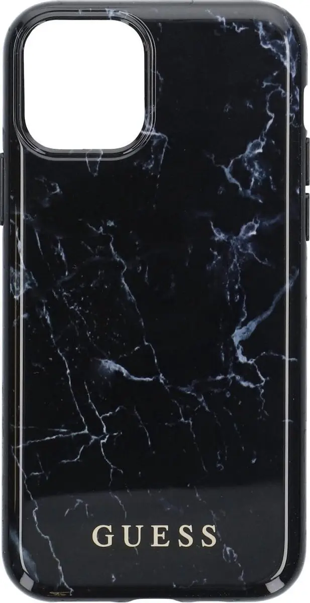 GUESS Marble Design TPU Backcover S212-2 - iPhone 11 Pro - Zwart - afbeelding 6 van 6
