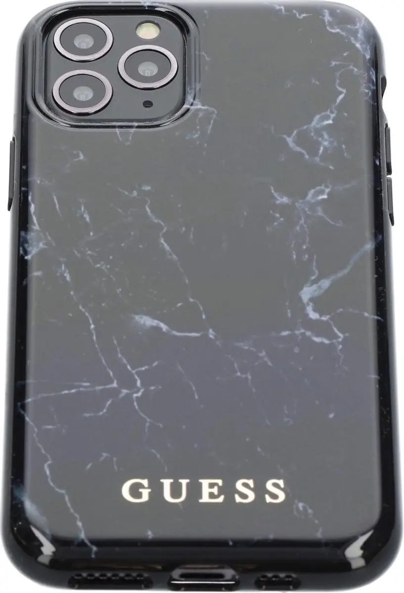 GUESS Marble Design TPU Backcover S212-2 - iPhone 11 Pro - Zwart