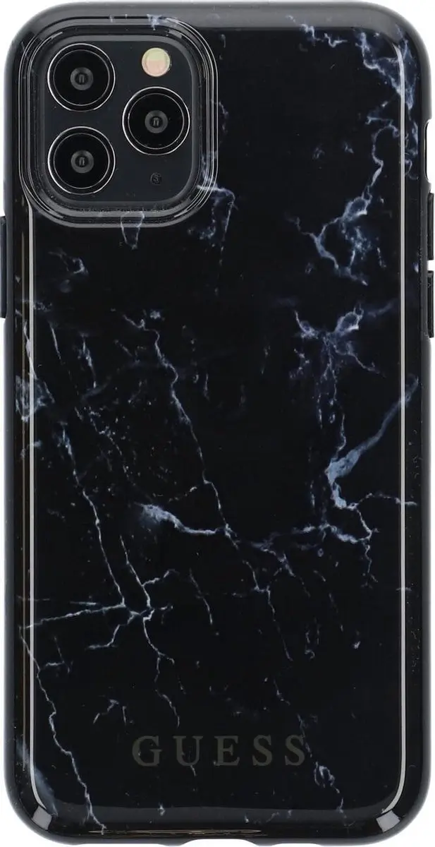 GUESS Marble Design TPU Backcover S212-2 - iPhone 11 Pro - Zwart