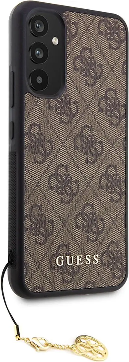 GUESS Samsung Galaxy A34 Hoesje Charm Back Cover - Bruin