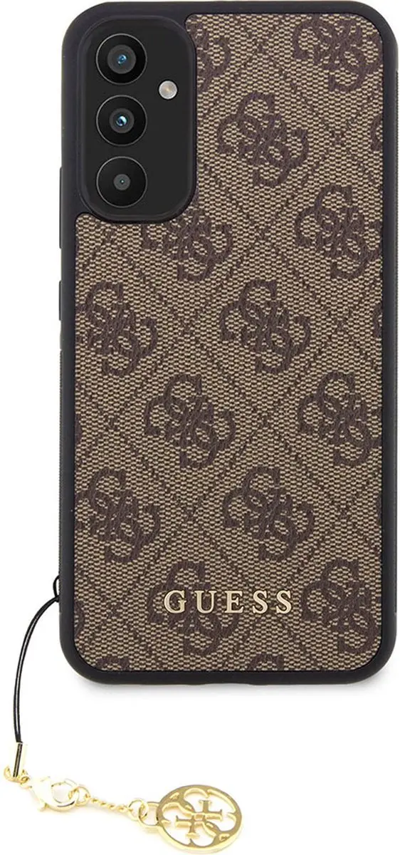 GUESS Samsung Galaxy A34 Hoesje Charm Back Cover - Bruin