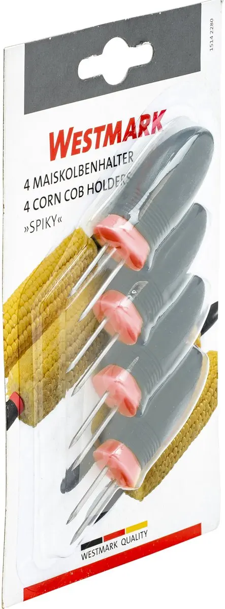 Westmark Maiskolfhouders 4 Stuks - 7,5cm - Zwart