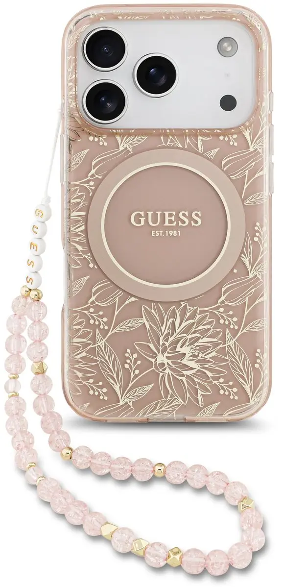 Guess IML Flowers Allover iPhone 17 Pro Hoesje