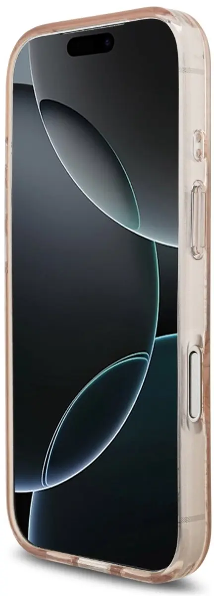 Guess IML Flowers Allover iPhone 17 Pro Hoesje - Roze