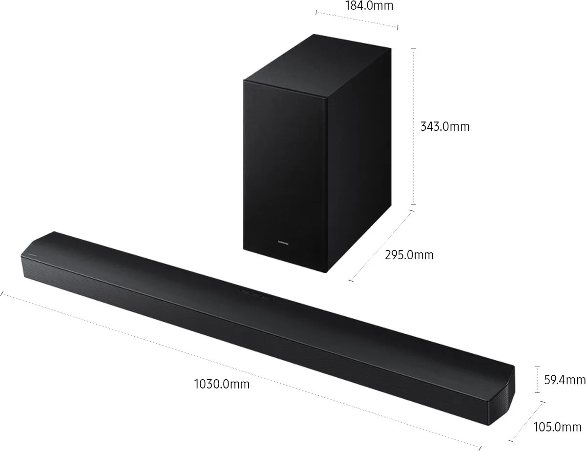 Samsung HW-B750F 5.1 Soundbar - 400W - Zwart
