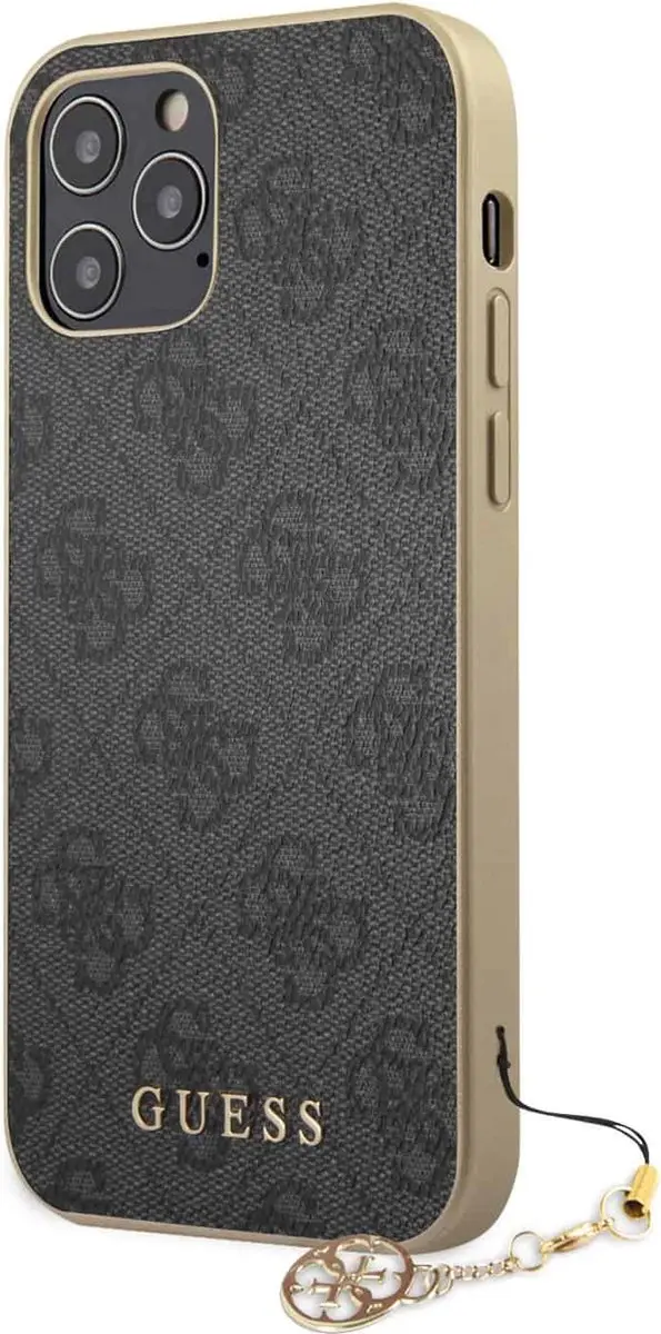 Guess 4G Charms Hard Case iPhone 12/12 Pro - Grijs