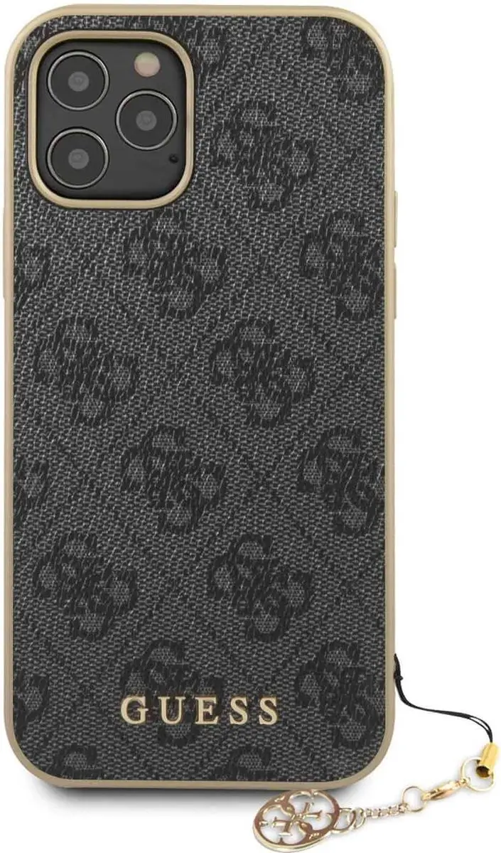 Guess 4G Charms Hard Case iPhone 12/12 Pro - Grijs