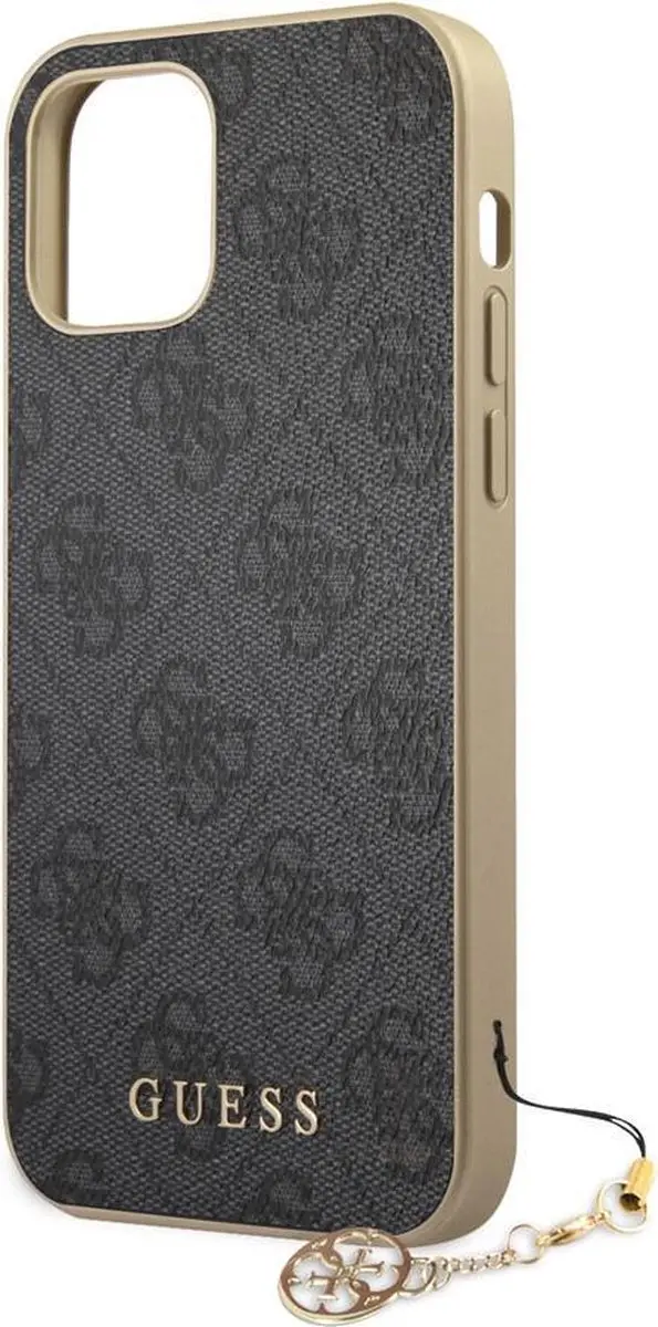 Guess 4G Charms Hard Case iPhone 12/12 Pro - Grijs