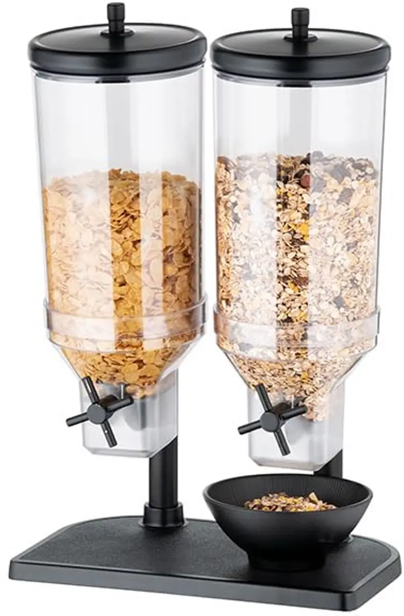 APS Duo Muesli Dispenser 2x4,5L - Transparant/RVS