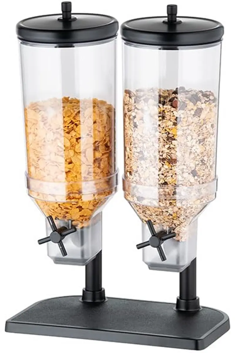 APS Duo Muesli Dispenser 2x4,5L - Transparant/RVS