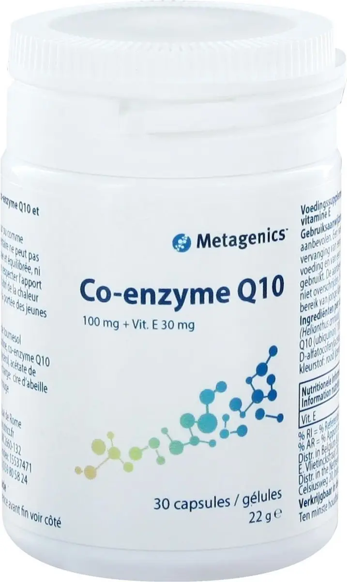 Metagenics Co-enzym Q10 + Vitamine E 30 Capsules