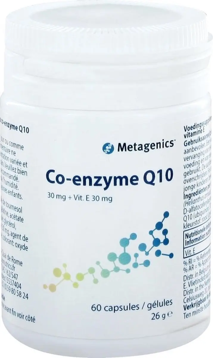 Metagenics Co-enzym Q10 + Vitamine E 30 Capsules