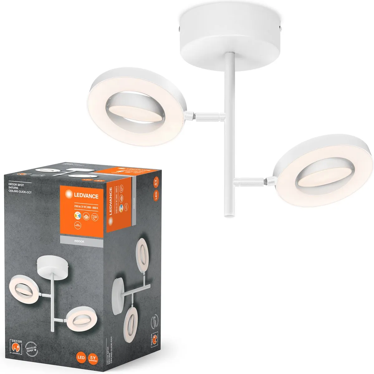 LEDVANCE Decor Spot Saturn CLICK-CCT 21W - Wit licht 3000K