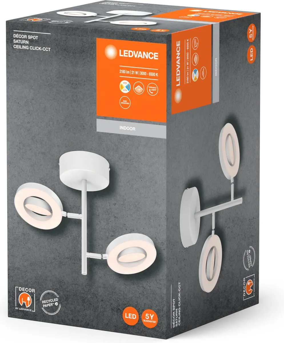 LEDVANCE Decor Spot Saturn CLICK-CCT 21W - Wit licht 3000K