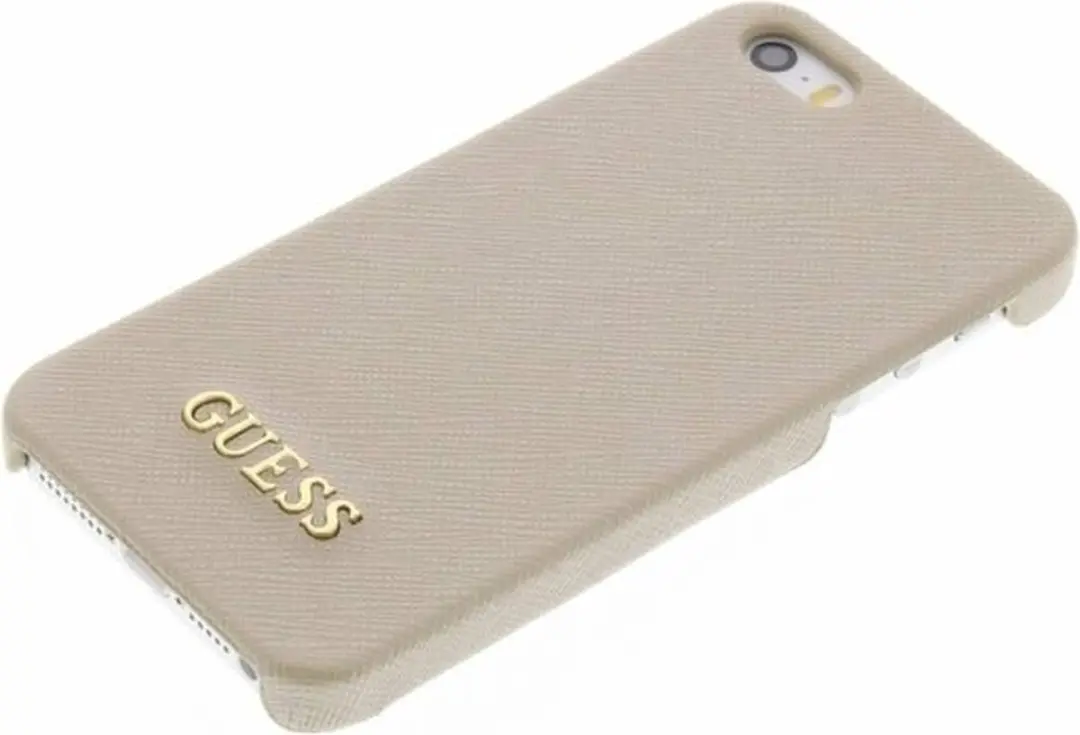 Guess Saffiano Backcover Case iPhone 5/5S/SE - Beige