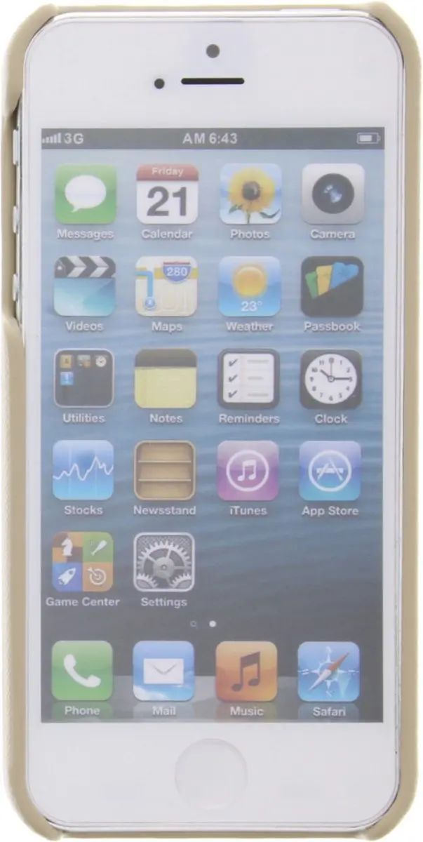 Guess Saffiano Backcover Case iPhone 5/5S/SE - Beige