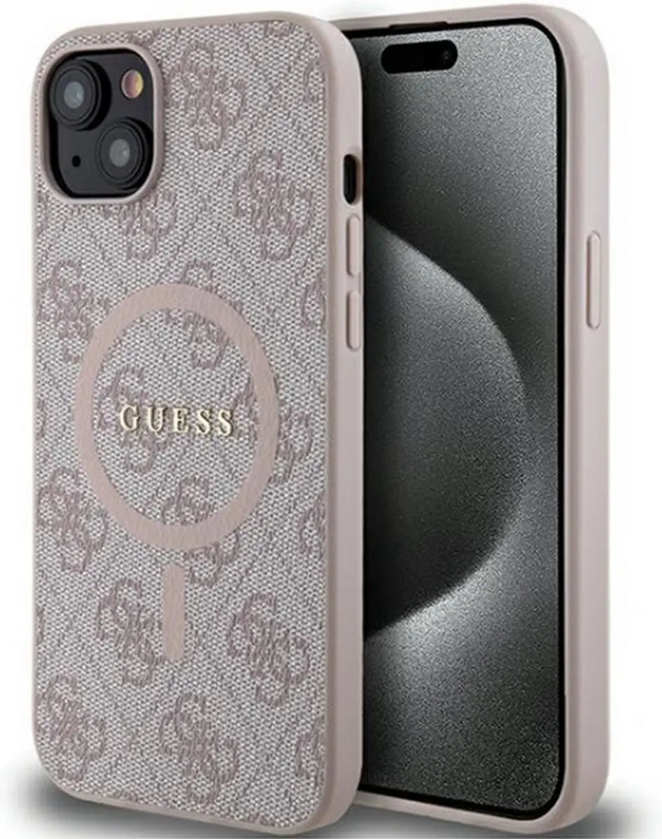 GUESS 4G Back Case MagSafe iPhone 14 - Roze