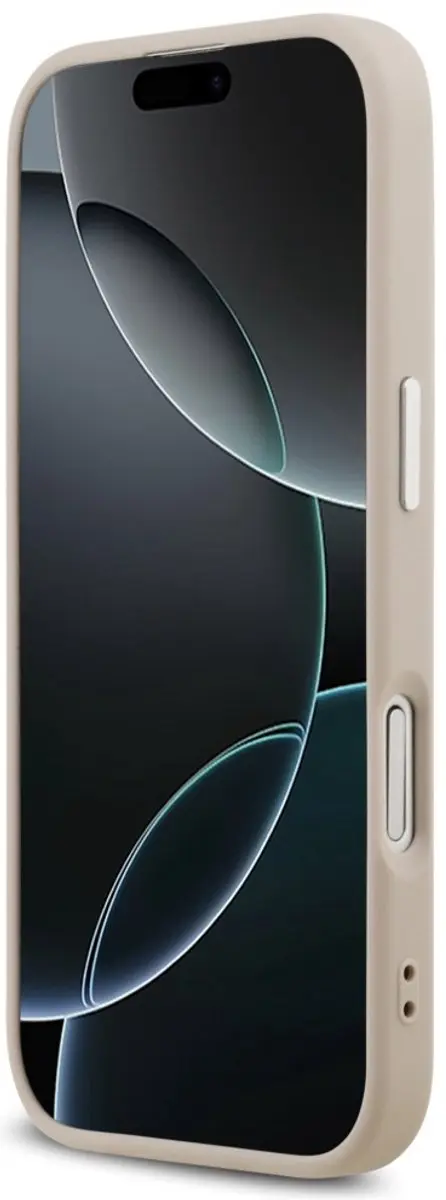 GUESS Triangle Logo iPhone 17 Hoesje MagSafe - Roze