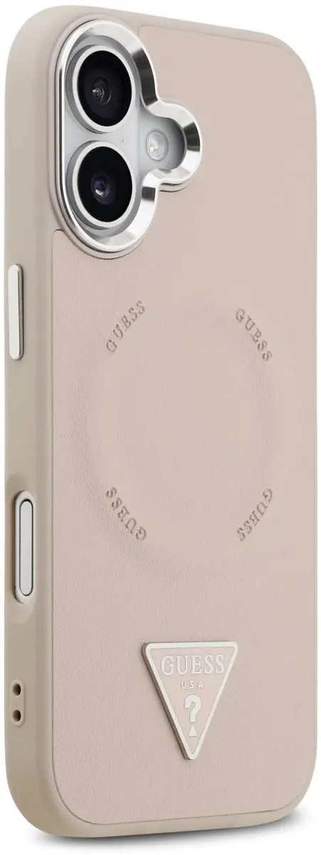 GUESS Triangle Logo iPhone 17 Hoesje MagSafe - Roze - afbeelding 6 van 6