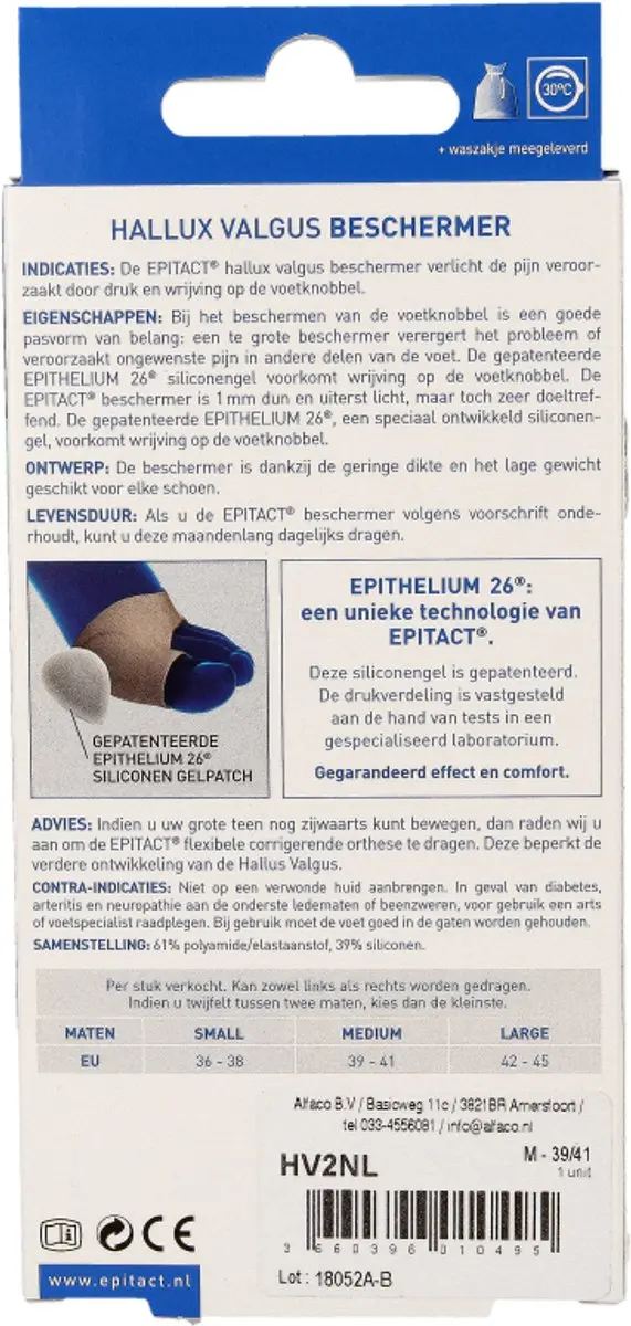 Epitact Hallux Valgus Knobbelbeschermer Maat 39/41