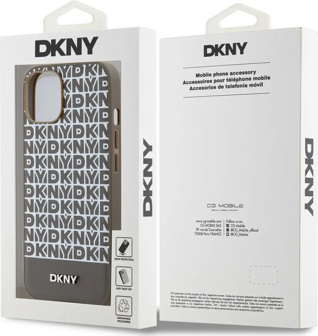 DKNY Repeat Bottom Stripe Hoesje iPhone 11 - Bruin - DKHMN61PSOSPW