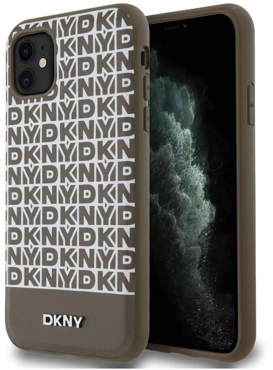 DKNY Repeat Bottom Stripe Hoesje iPhone 11 - Bruin - DKHMN61PSOSPW - afbeelding 6 van 6