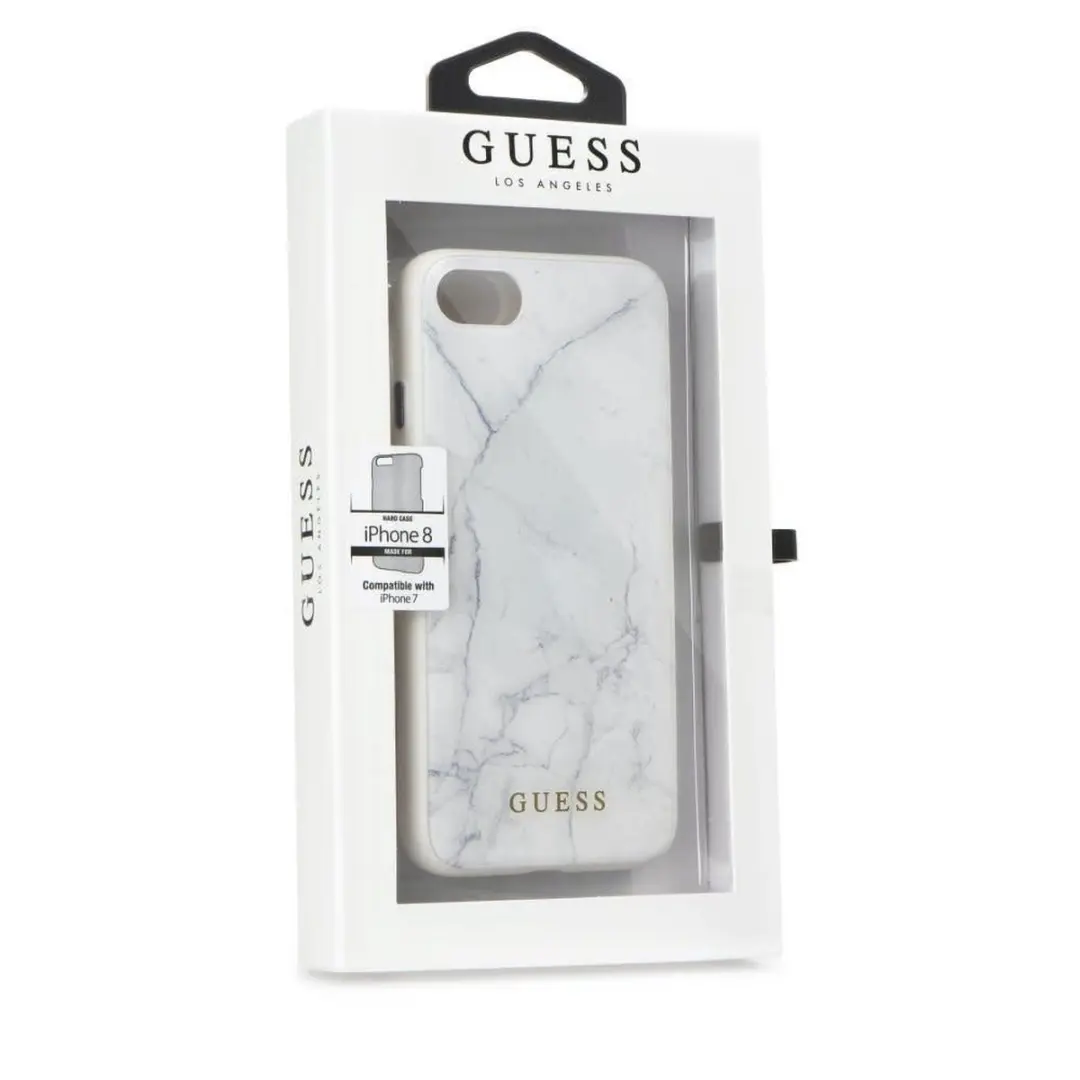 GUESS iPhone Backcase S212-4 - Marmerlook Wit