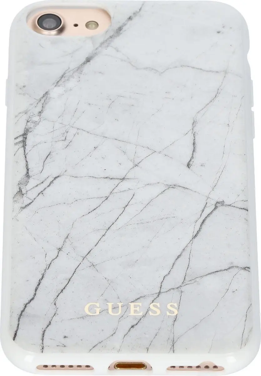 GUESS iPhone Backcase S212-4 - Marmerlook Wit