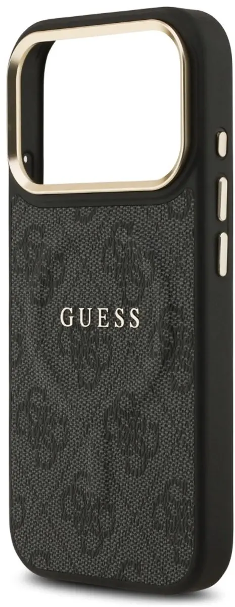 GUESS Back Cover iPhone 17 Pro 14714 - PU Leer - MagSafe - Zwart