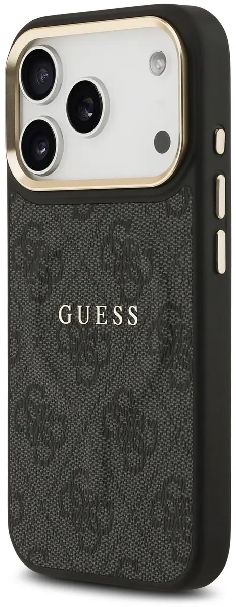 GUESS Back Cover iPhone 17 Pro 14714 - PU Leer - MagSafe - Zwart