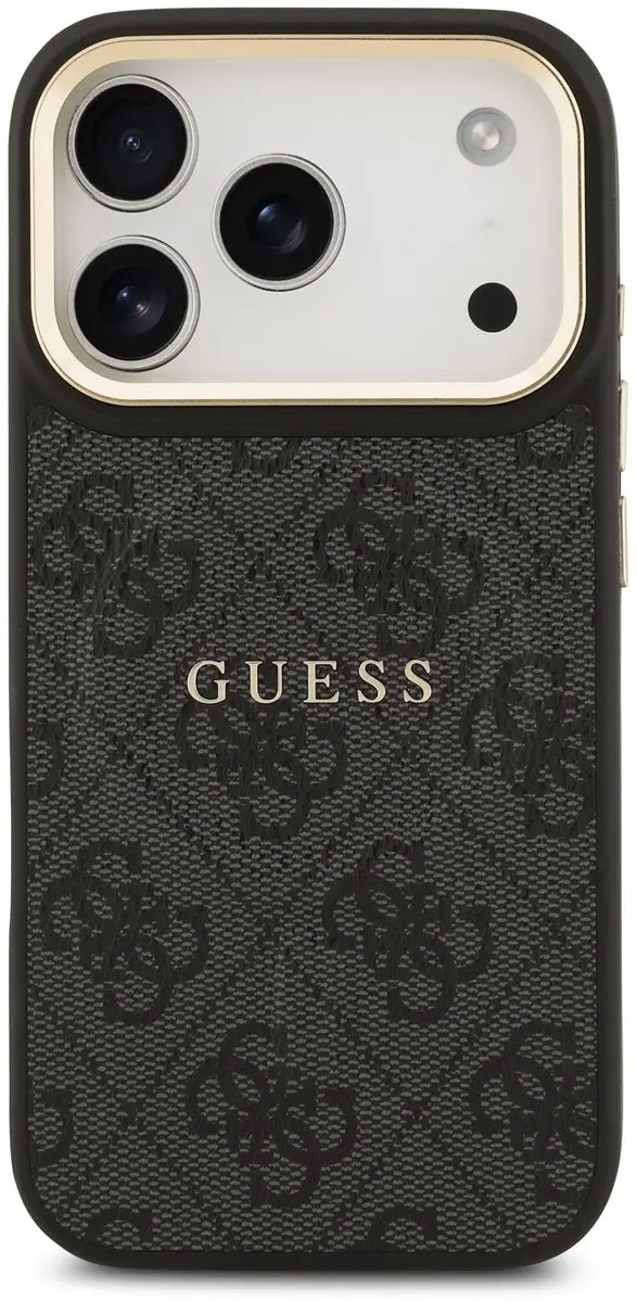 GUESS Back Cover iPhone 17 Pro 14714 - PU Leer - MagSafe - Zwart