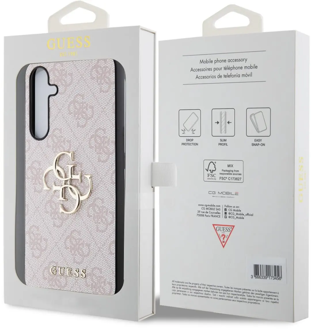 Guess 4G Metal Logo Back Case 12098 - Roze - afbeelding 6 van 6