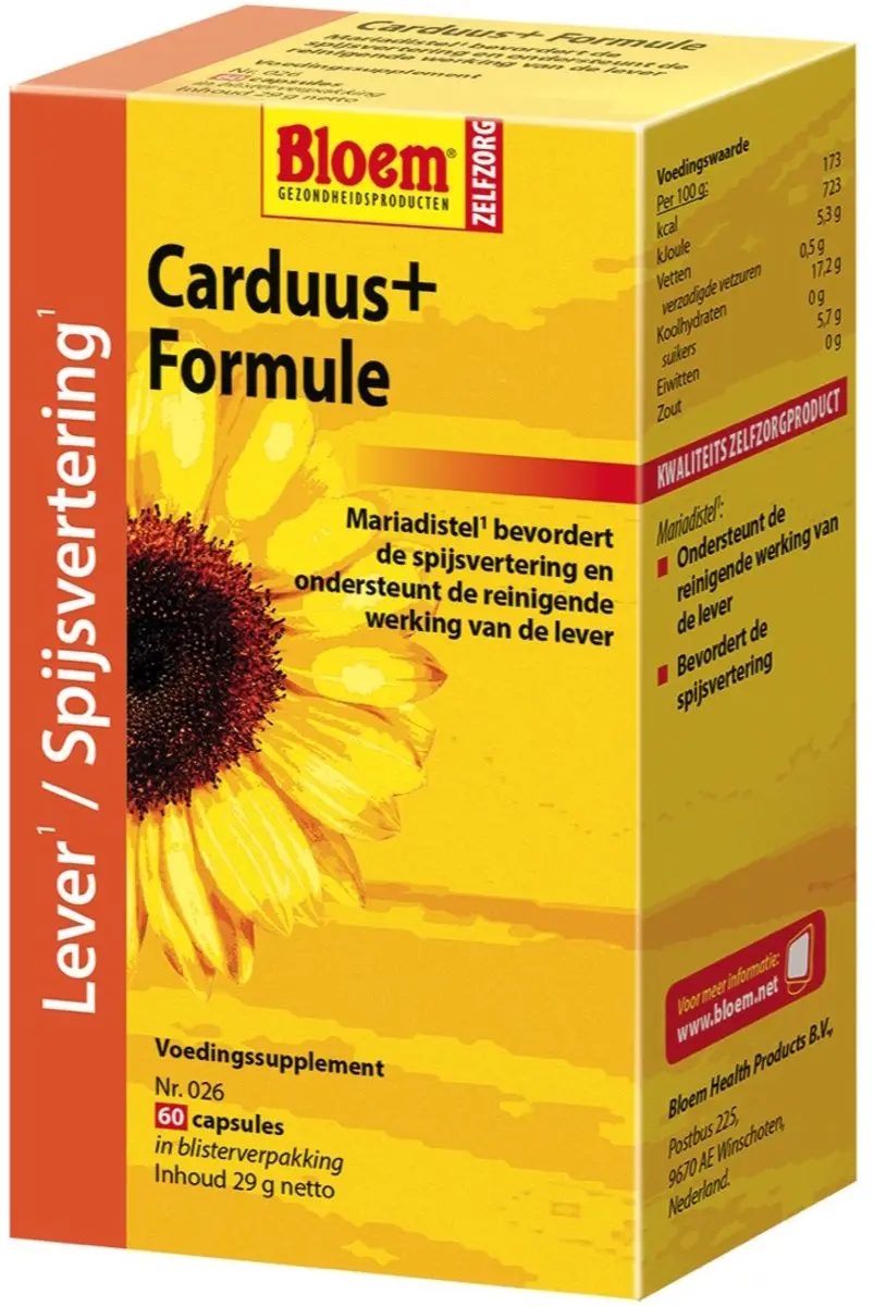 Bloem Carduus Formule Voedingssupplement 60 Capsules