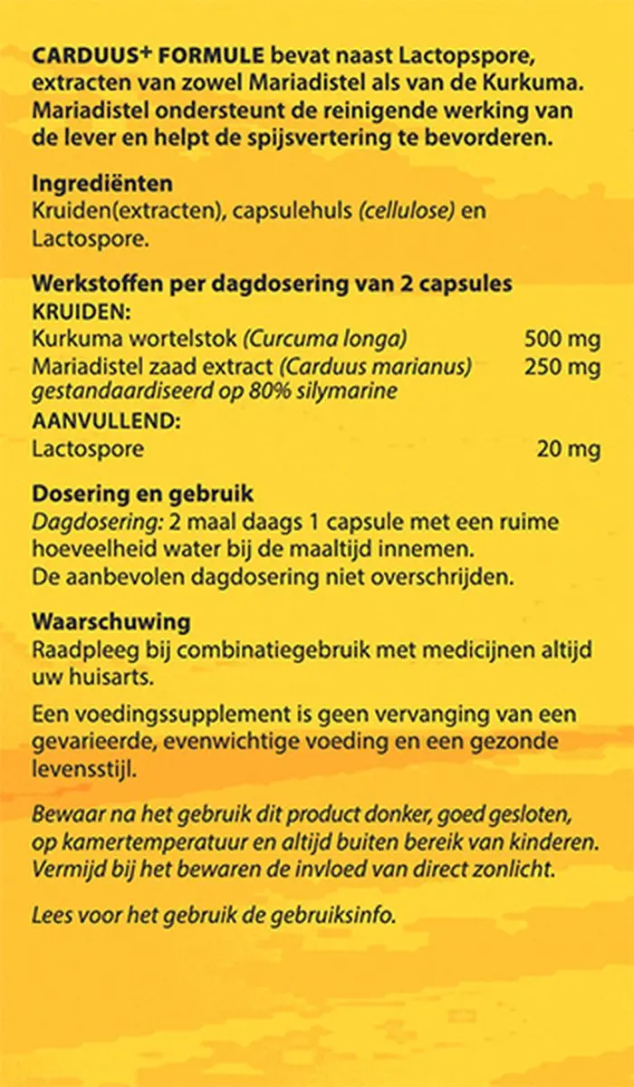 Bloem Carduus Formule Voedingssupplement 60 Capsules