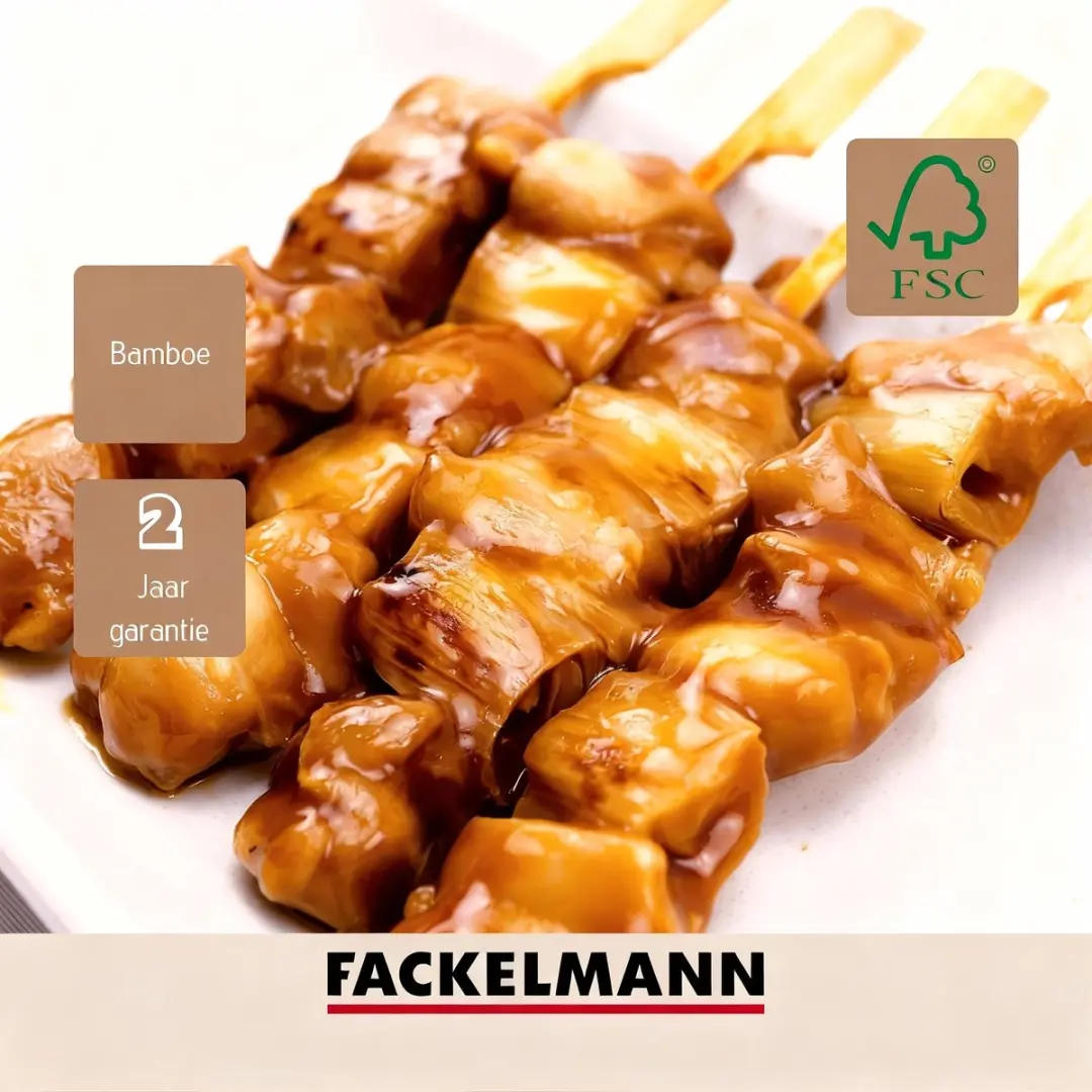 Fackelmann Basic Satéprikkers 15cm - 50 Stuks