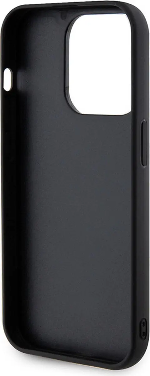 GUESS Quilted Metal Logo Hoes iPhone 15 Pro Max - Zwart