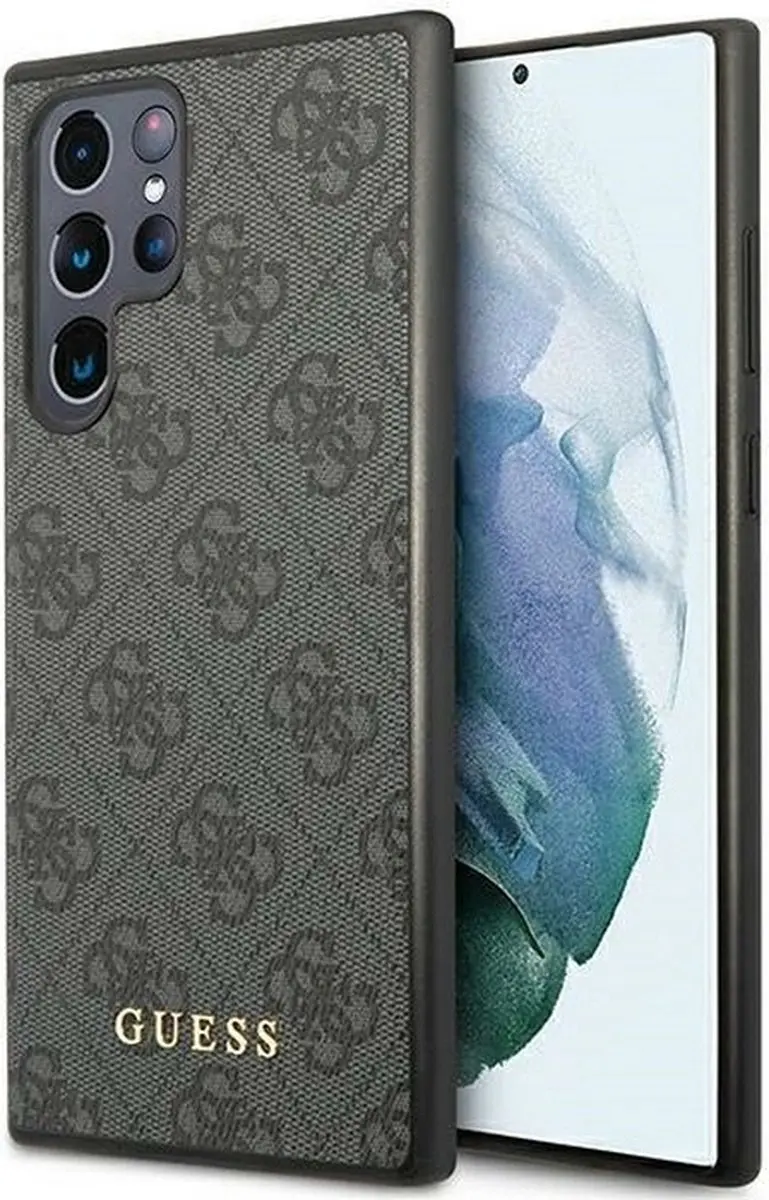 Guess GUHCS24LG4GFGR Back Case - Samsung Galaxy S24 Ultra - Grijs