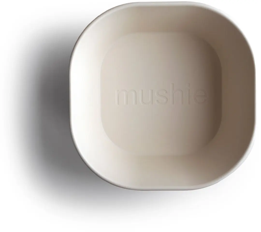 Mushie Kom Vierkant Ivory - 2 Stuks