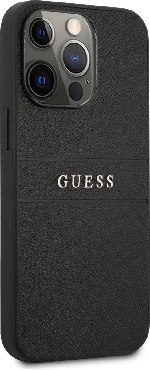 GUESS Saffiano Backcase - iPhone 13 Pro Max - Zwart