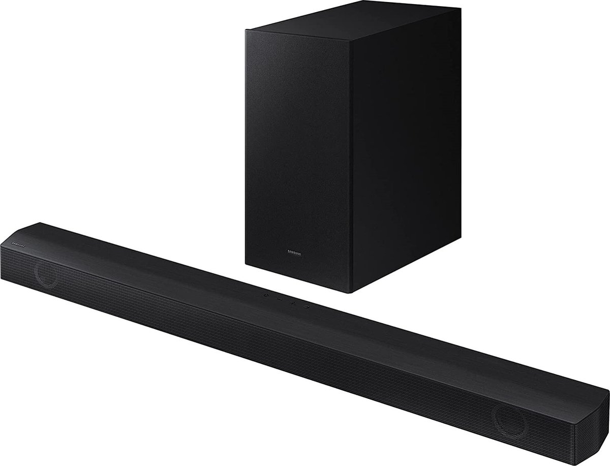 Samsung HW-B540 Soundbar Zwart Bluetooth, Incl. draadloze subwoofer, USB - Samsung HW-B540 2.1-kanaals B-soundbar, Dolby 2.0 en DTS Virtual: X, Adaptive Sound Lite, Game Mode [2022]