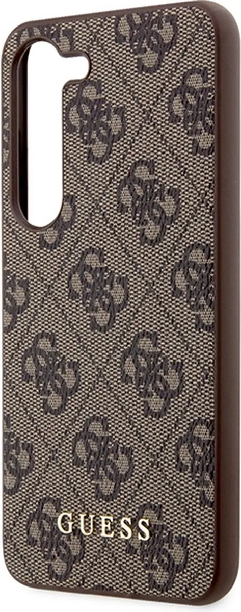 Guess Hard Case Metaal Bruin/Goud voor Samsung Galaxy S23 Plus - 3666339116996