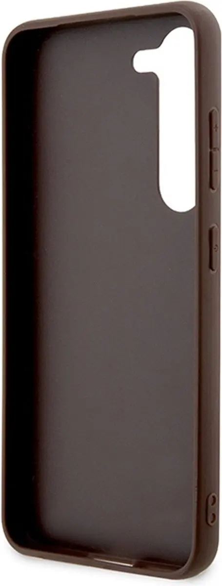 Guess Hard Case Metaal Bruin/Goud voor Samsung Galaxy S23 Plus - 3666339116996