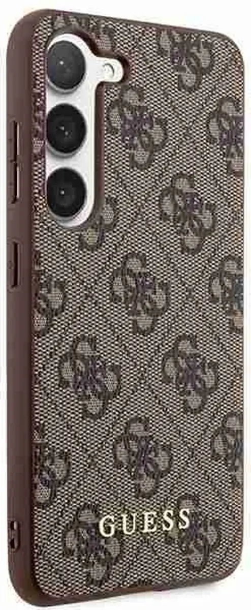 Guess Hard Case Metaal Bruin/Goud voor Samsung Galaxy S23 Plus - 3666339116996