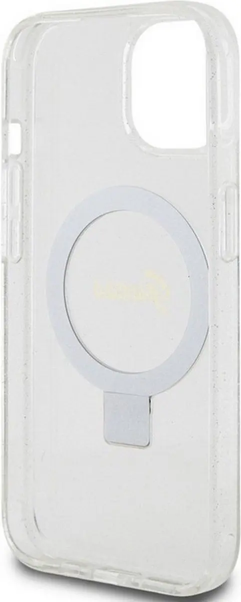 GUESS Ring Glitter Back Case MagSafe - Transparant