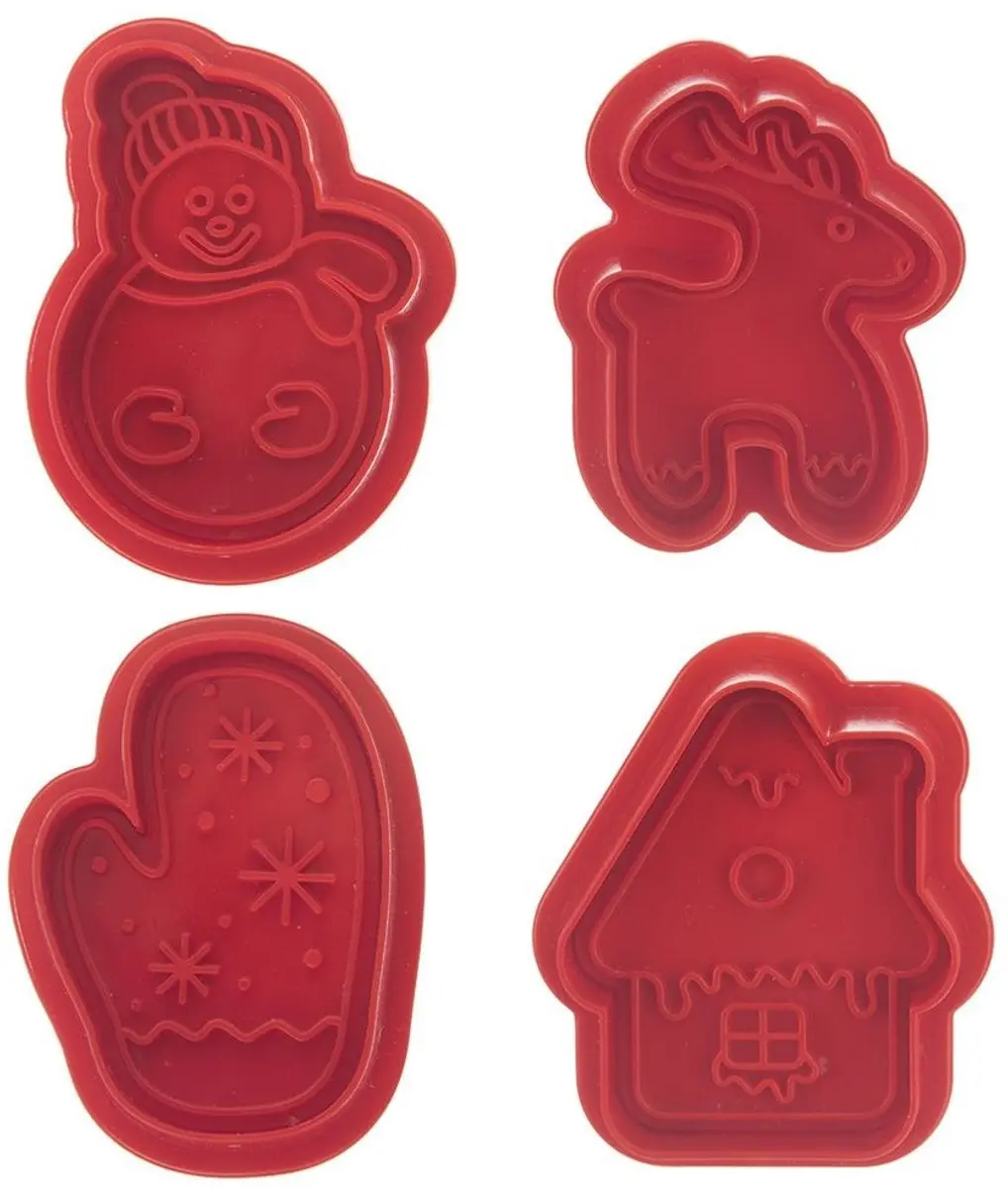 Orion Kerst Koekjesuitstekers Set - 4 Stuks - Duurzaam