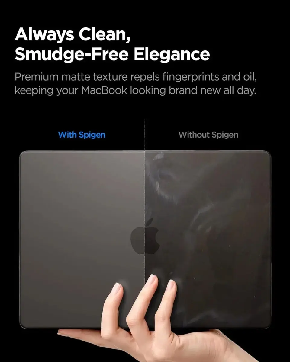 Spigen Air Skin Hoes MacBook Pro 14 Zwart - afbeelding 6 van 6
