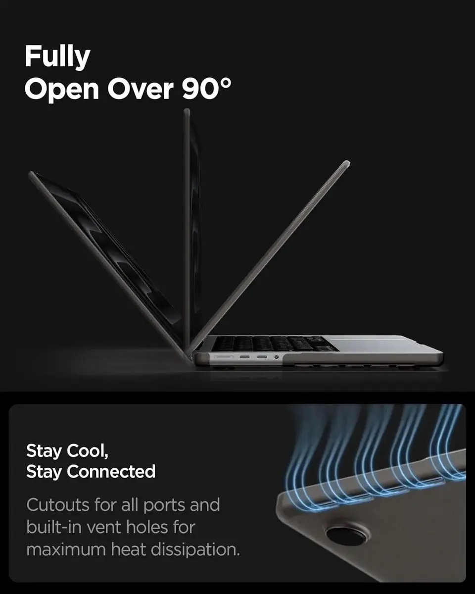 Spigen Air Skin Hoes MacBook Pro 14 Zwart