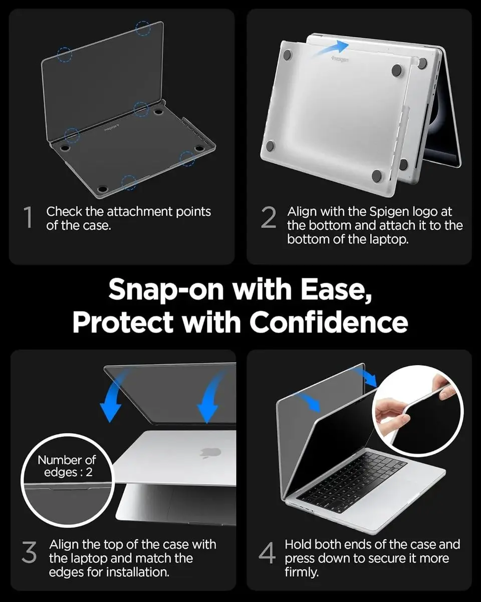 Spigen Air Skin Hoes MacBook Pro 14 Zwart