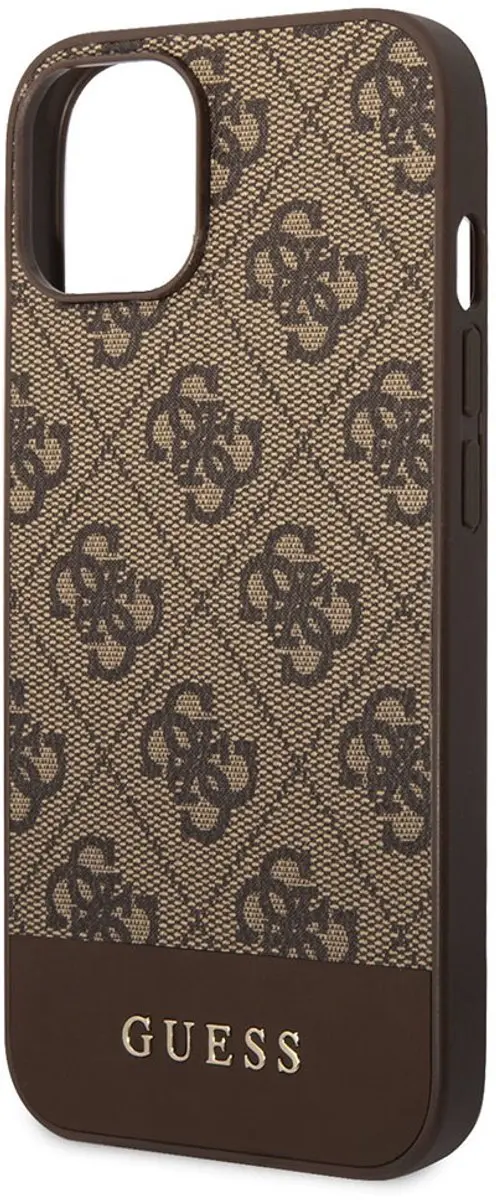 GUESS 4G Stripe Back Case - iPhone 14 - Bruin - GUHCP14SG4GLBR